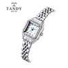 [Tandy] DIA-4042 Diamond женские модные квадратные часы с металлическим браслетом, розовое золото, белый, черный, корейские популярные часы