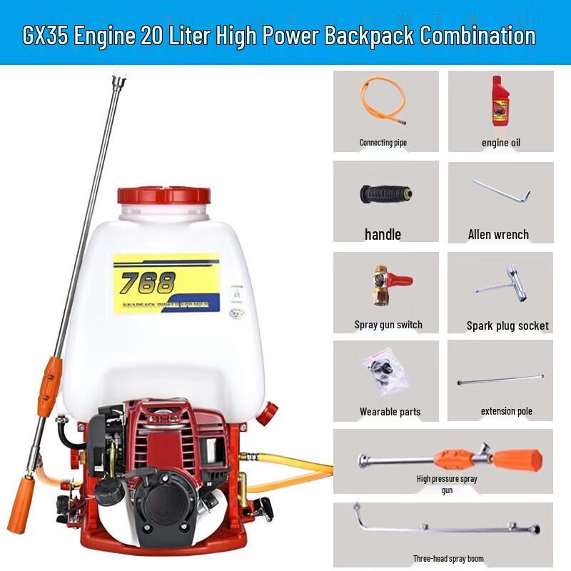 Xijiaer GX35 20L Backpack Gasoline Sprayer CN plug (adapter included)
