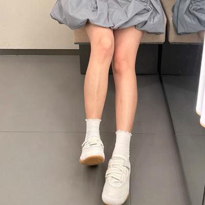 Версия из овчины~ 3 см увеличение внутренней высоты Липучка Обувь Dexun женская 2025 новая повседневная спортивная обувь балетки обувь для скейтборда