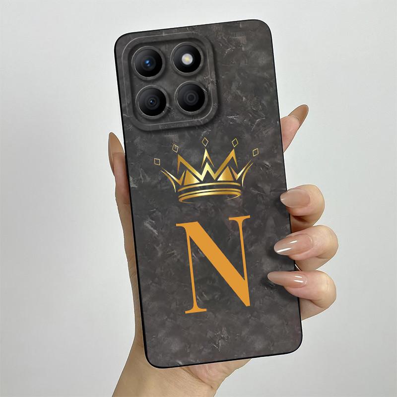 Чехол для Honor X8B Чехол для телефона Honor X8b Модный Корона Буквы Жидкий Силикон Полная Защита Матовый Противоударный Мягкий Защитный Чехол