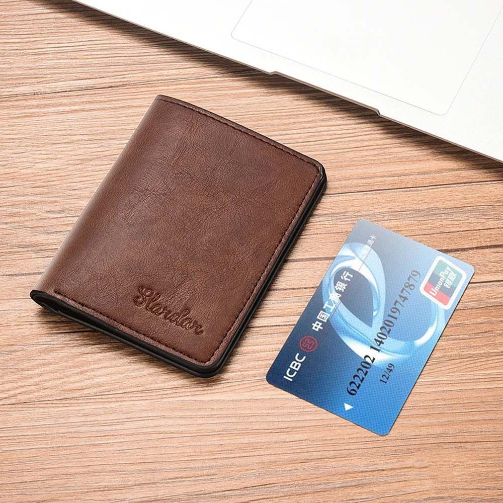 Money Bag Cash Clip PU Leather Ultra-thin Men Wallet Business Card Holder Coin Purse ID Card Cover