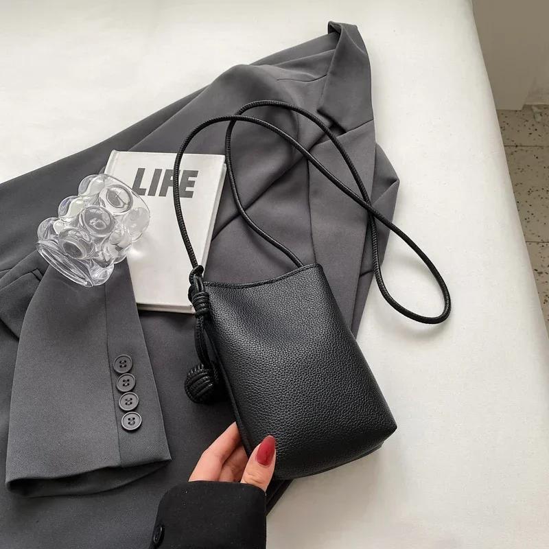 Женская кожаная маленькая сумка через плечо, дизайнерская сумка для мобильного телефона, легкая модная сумка на плечо, женский дорожный кошелек