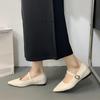 Fashion Shallow Mouth Pointed Toe Shoes Woman Flats Casual Female Sneakers Modis Dress Summer New Grandma 2024 Comfortable Microfiber Le