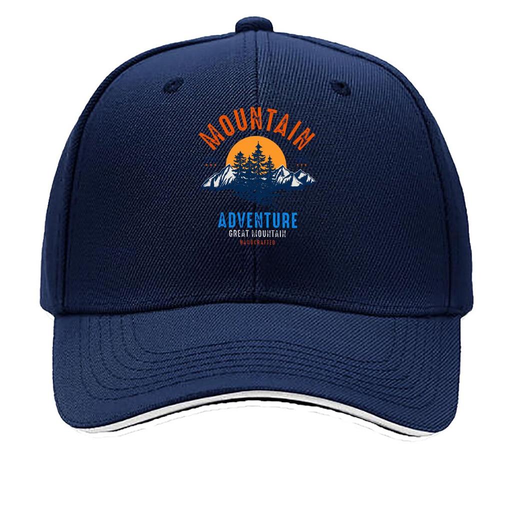 Mountain Adventure ESTD Great Mountain Handcrafted Sandwich Baseball Cap Sun Cap Outdoor Workouts Hat