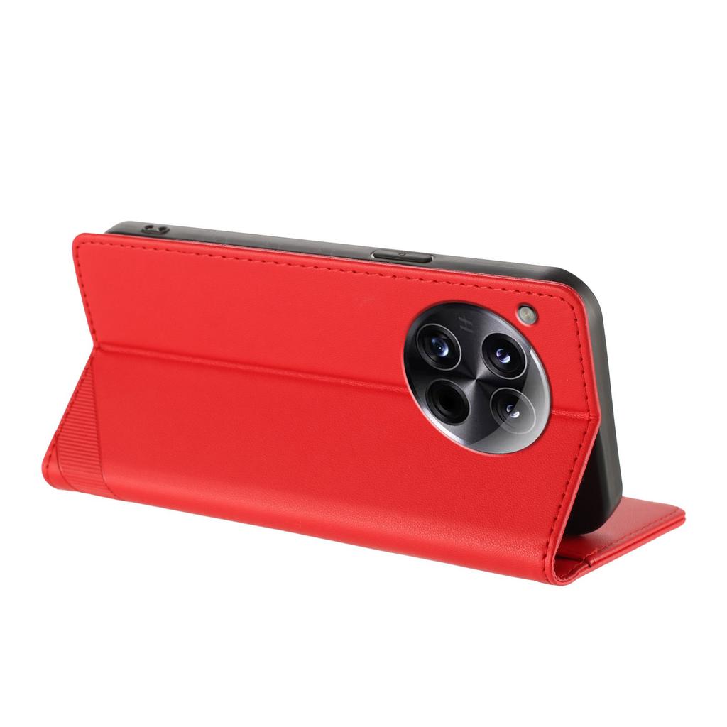 For OnePlus 12 5G Phone Cases Punk Style Imprinted Wallet Stand Leather Cover