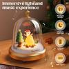 Christmas Night Light Santa Claus Warmlight Lamps Little Flame Music Box Cute Girls Adjustable Breathing with 6 Songs Kid Gifts