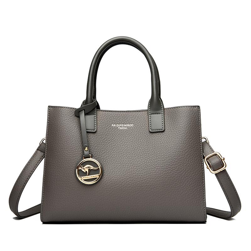 Soft Leather Handbags Women Bags Designer 3 Layers Shoulder Crossbody Sac Ladies Large Capacity Shopping Messenger Tote