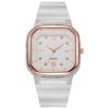 Women Watch/Stylish Square Dial Crystal Silicone Dial