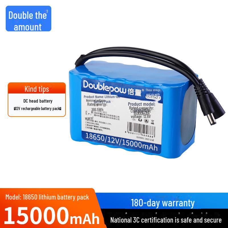 12V Rechargeable 18650 Lithium Battery Pack for Audio Instruments - High Capacity