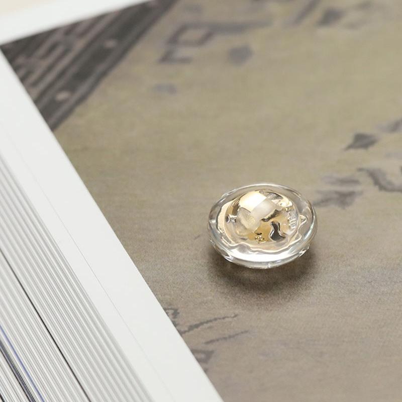 5 шт. Креативные пуговицы с магматическим узором, Роскошные прозрачные пуговицы на ножке из смолы, Аксессуары для одежды