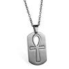 Necklace Dog Tag Pendant Ancient Egypt Egyptian Symbol Ankh Eternal Life Cross Key Life Amulet Talisman Protect Health Jewelry Charming Accessories