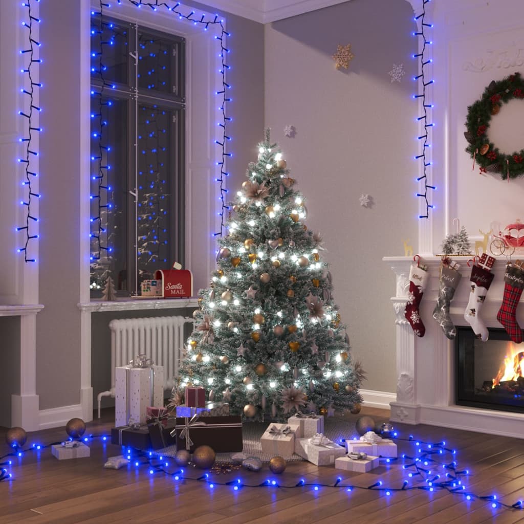 Vidaxl Sznur Led, 400 Diod, Gęsto Rozmieszczone, Niebieskie, 13 M