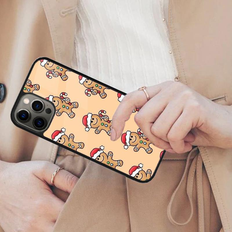 Рождественский Пряничный Человек Xmas Магнитный Чехол для Телефона Для APPLE iPhone 17 Air 16 14 13 12 Pro Max 15 Plus Беспроводная Зарядка MagSafe Чехол