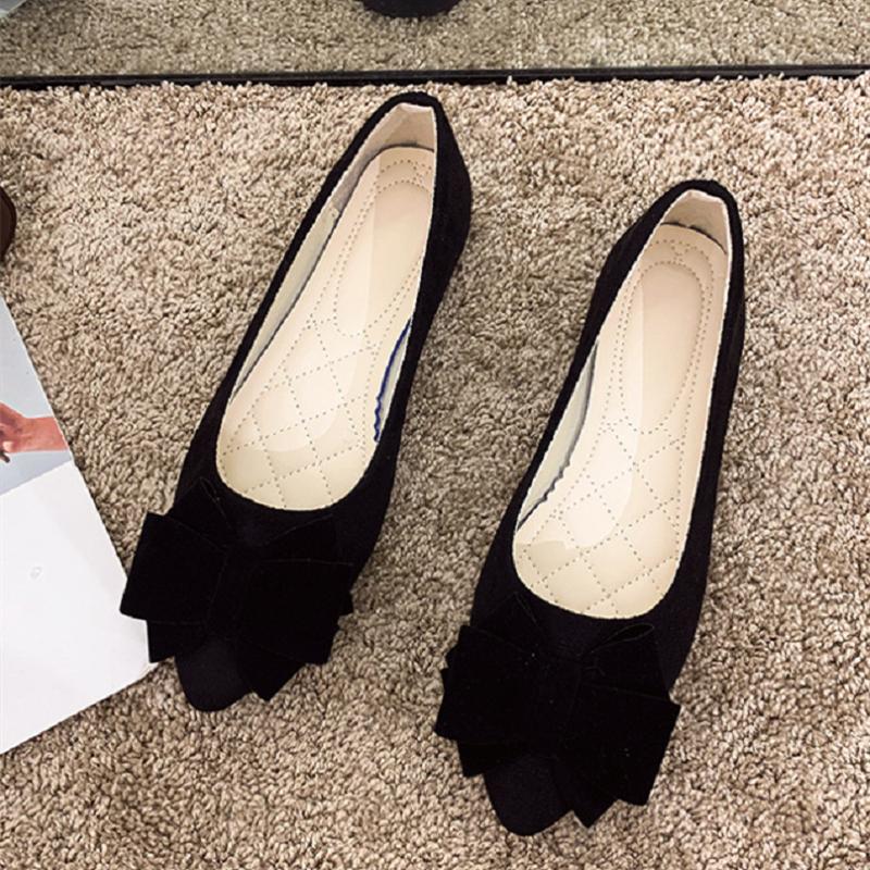 Женская обувь женская крутая легкая бант зеленый флок туфли на плоской подошве леди мода милый весна лето отель рабочая обувь ga129