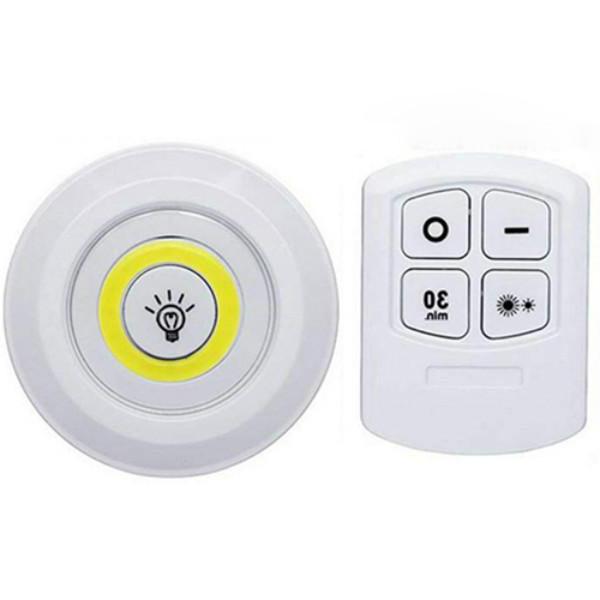 1/3/5PCS 3W Super Bright Cob Under Cabinet Light LED Wireless Remote Control Dimmable Wardrobe Night Lamp Home Bedroom Closet Kitchen