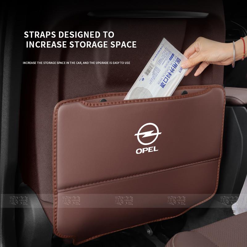 For Opel OPCline ASTRA CORSA INSIGNIA MOKKA VECTRA ZAFIRA GTC Tigra Car Seat Back Protection Anti-Kick Pad Rear Seat Storage Bag
