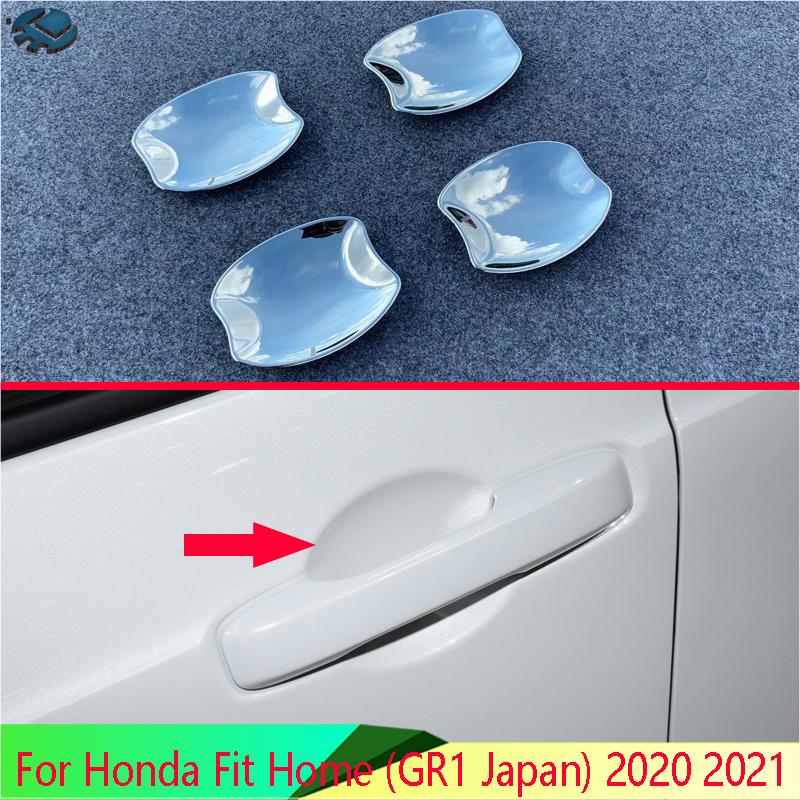 Для Honda Fit Home (GR1 Япония) АБС-Хром Накладка на углубление ручки двери Чаша для стакана Отделка полости Ручка-защелка Молдинг Декоративная накладка