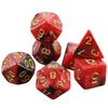 7шт разноцветных многогранных кубиков с трубкой для настольной игры DND TRPG RPG Cthulhu COC Running Team DND Dice Set