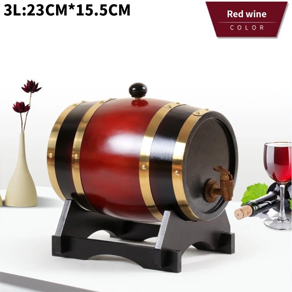 Домашнее пивоваренное деревянное винное бочонок сосновое пивоваренное оборудование для красного вина пивной бочонок кран дозатор ромовый горшок виски вино своими руками 1,5/3 л барный инструмент
