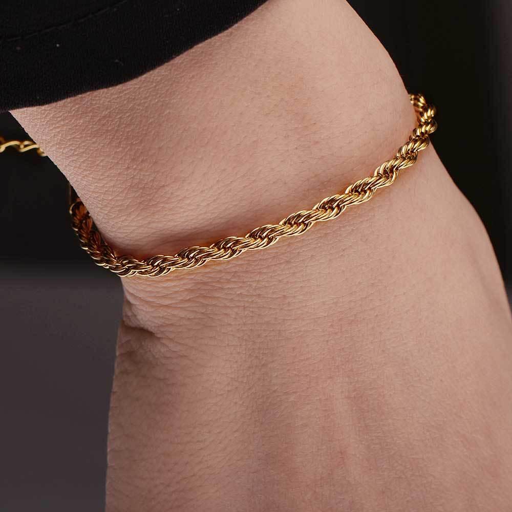 Невыцветающая веревочная цепочка из нержавеющей стали 316L для мужчин и унисекс, стиль хип-хоп