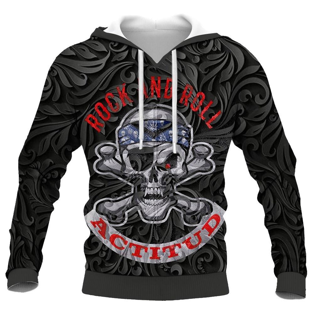 2023 New Fashion Autumn Men's Skull Hoodies 3D Printed Men Streetwear Pullover Tops Long Sleeve Sweatshirts Fashion Sweatshirt