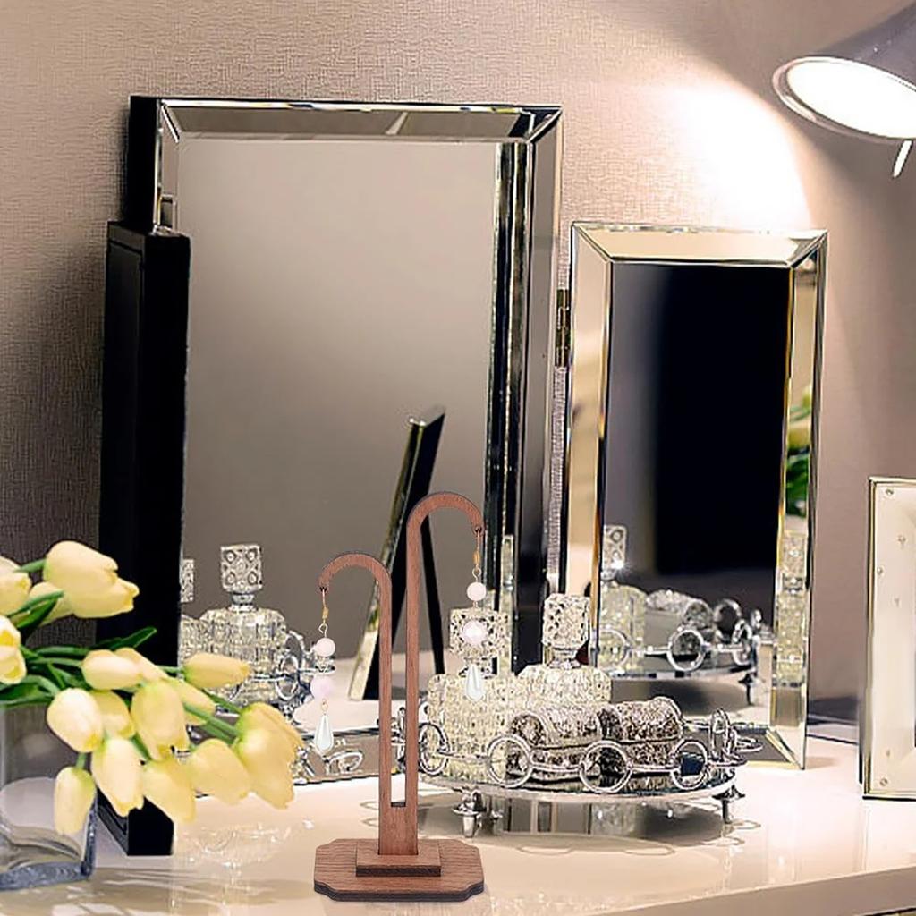 Деревянная подставка-крючок для серег и ожерелий, органайзер для ювелирных изделий, стойка для настольного использования