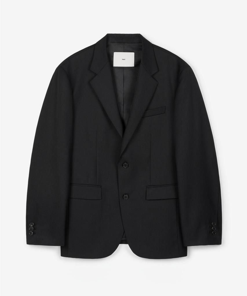 TNGT [Set] Wool-Blend Comfort Set-Up Jacket&Tapered-Fit Pants (Black) 0Tja6F100Bk (B Type)