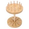 Sewing Thread Rack Round Bamboo Detachable Spool Thread Holder Rack for Home Textiles Hand Weaving