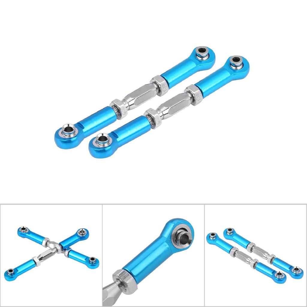 Фрезерованная на станке с ЧПУ тяга рулевой трапеции из алюминиевого сплава, запчасти для апгрейда радиоуправляемой машины (синий)