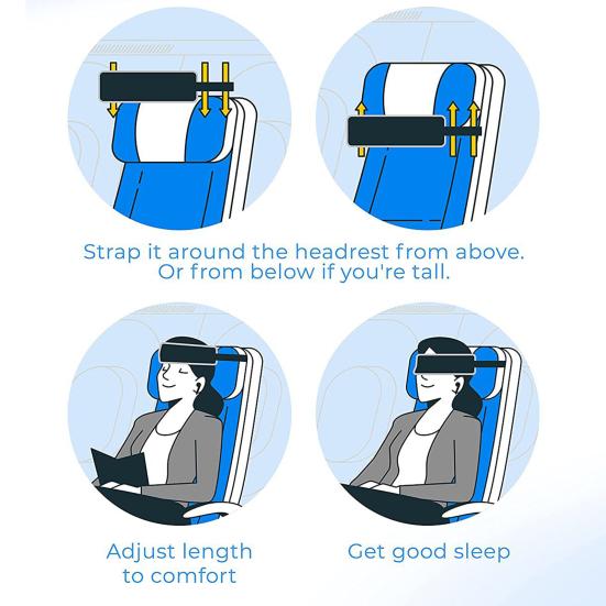 1/2 шт. Подушка для путешествий, регулируемый ремень для подголовника для самолетов, автомобилей, универсальная повязка для поддержки шеи и головы для покачивания головой