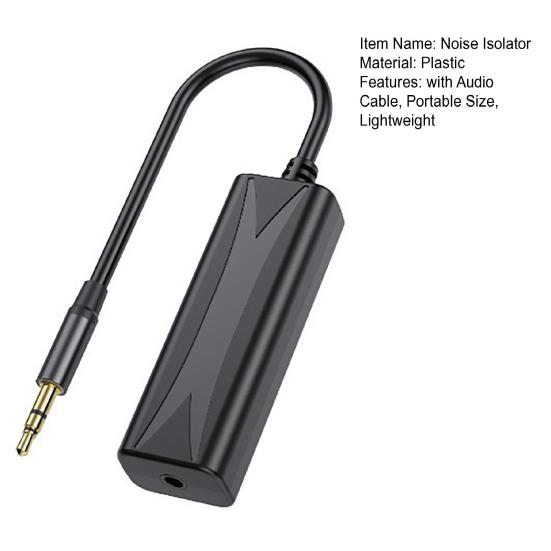 Изолятор шума земляной петли Yousheng с аудиокабелем 3,5 мм Автомобильная аудиосистема Домашняя стереосистема Фильтр шума Устранитель шипения, гула, жужжания Редуктор