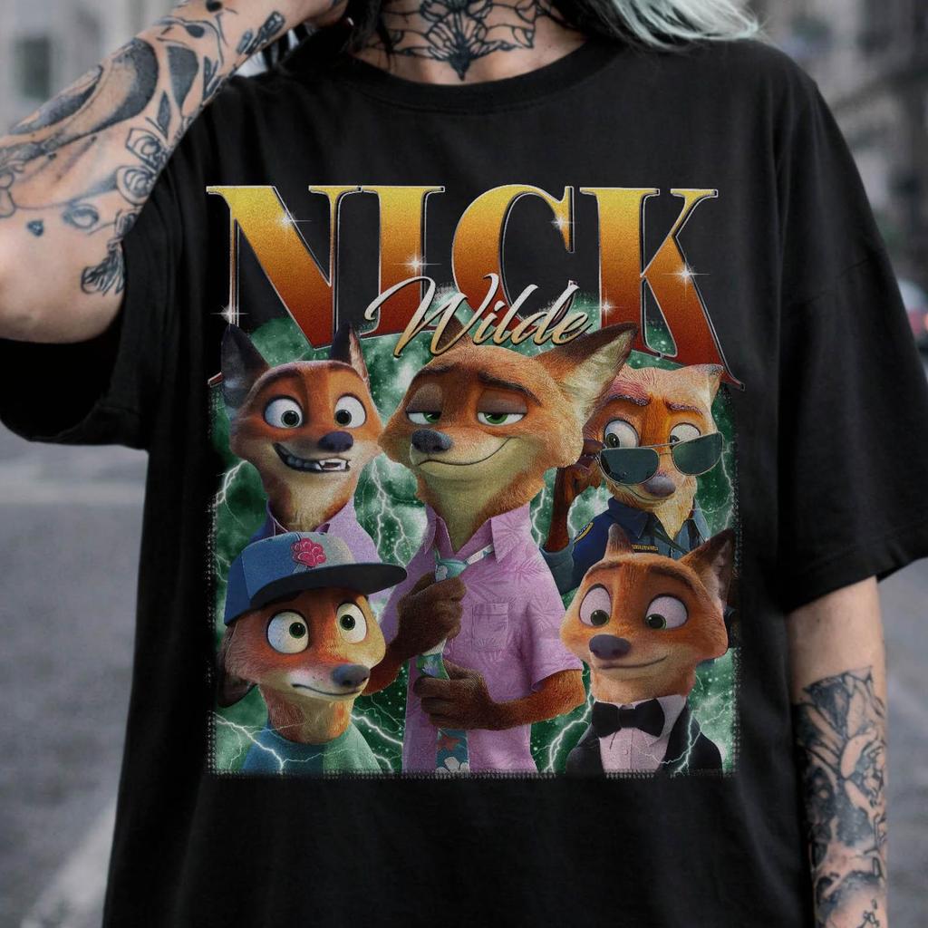 Disneyland Zootopia Nick Wilde Shirt, Judy Hopps and Nick Wilde T-shirt, Zootopia 2 2025, Disneyland Family Trip 2025