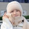Squirrel Velvet Knit Windproof Hat & Scarf Combo - Adult Winter Fashion