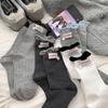 Women's Fall New All Purpose Fabric Standard Color Curled Boneless Middle Drum Pile Cotton Socks
