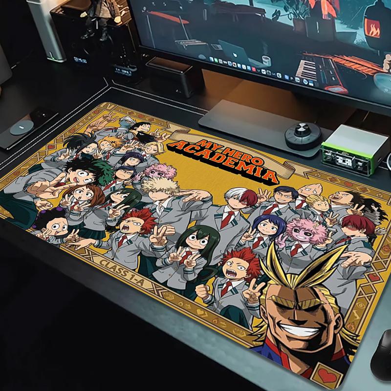 Anime Hero Academia Color Mouse Pad Large Gaming Table Cushion Non-slip Laptop Tablet Big Mousepad XXL Mat Mini PC Playmat With Lock edge