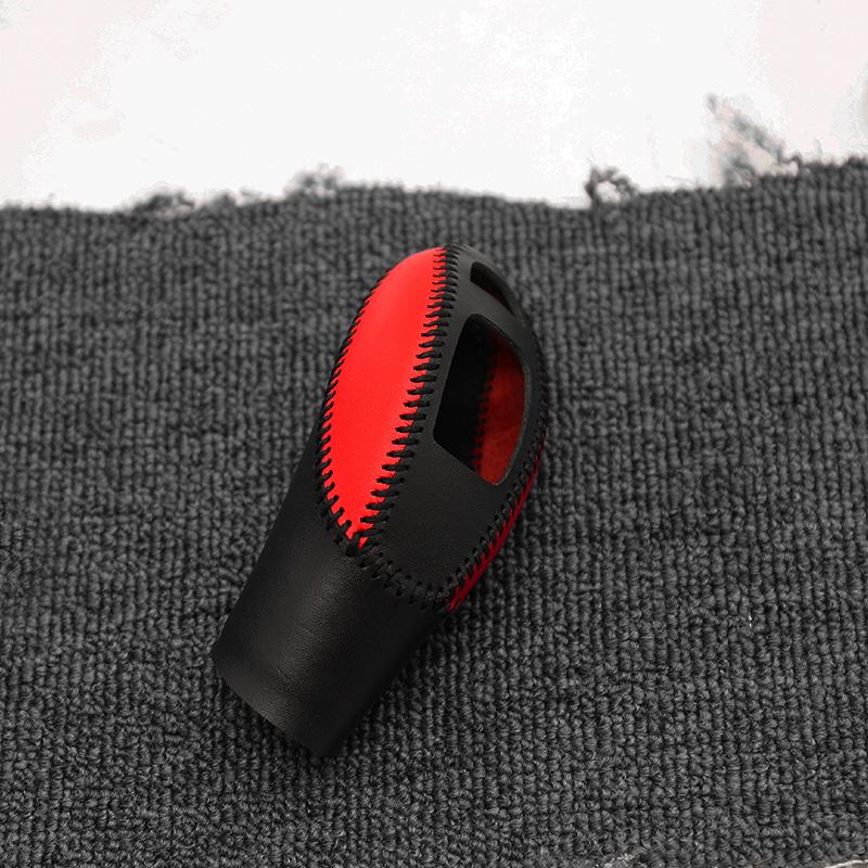 QHCP кожаный чехол на ручку переключения передач, ручная работа, декоративные наклейки на ручку переключения передач для Alfa Romeo Giulia Stelvio, интерьер