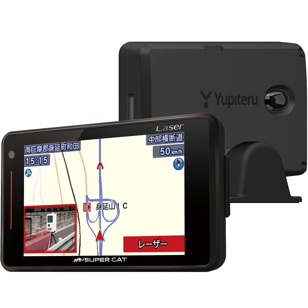 Yupiteru SUPER CAT A380a Laser Radar Detector with 3rd Generation Amplifier Warranty & 3.6-inch LCD, One-Body IC, 3-Year
