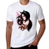 Kitzune Cherry Blossoms Tshirt Casual Minimalist Short Sleeve Top