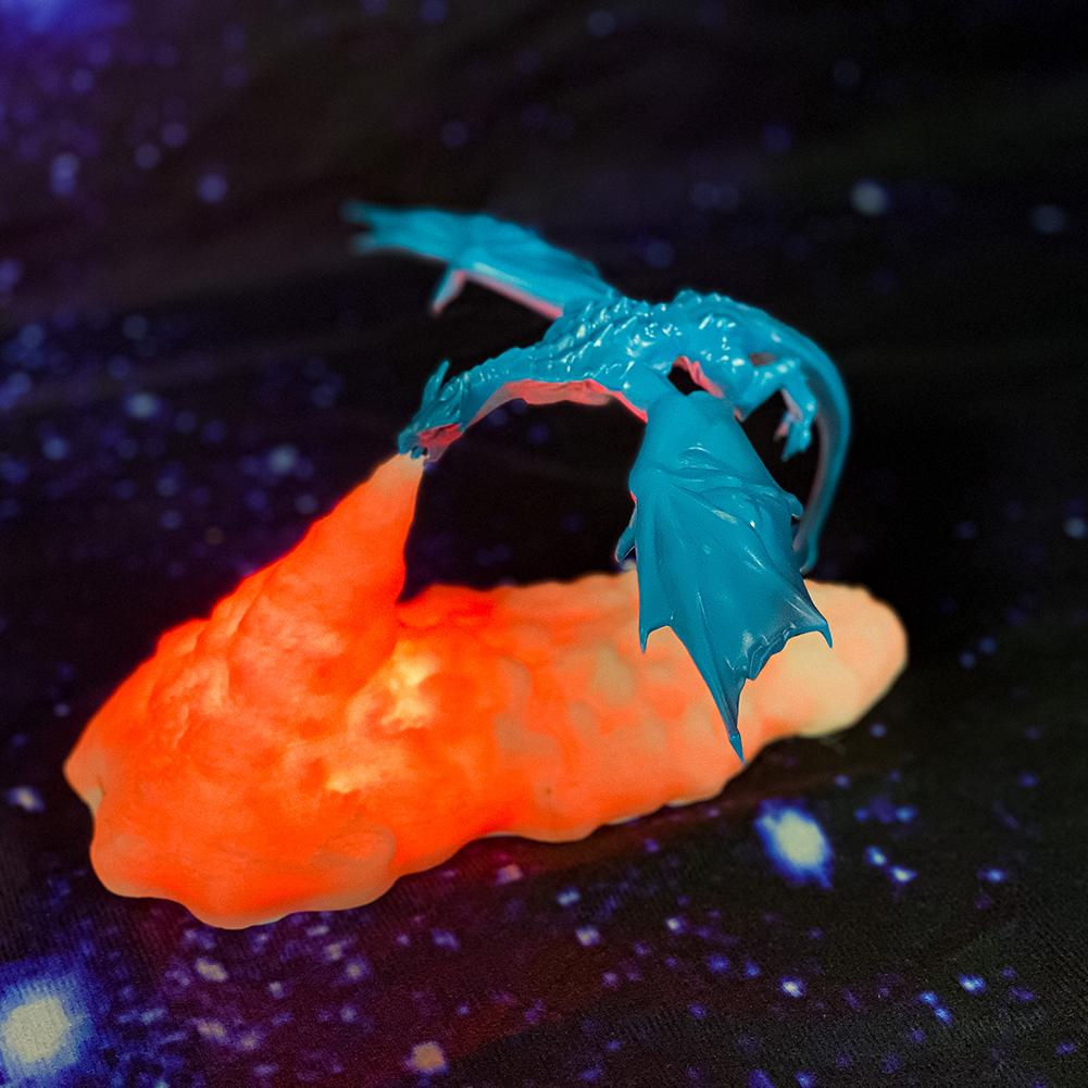 3D-печатная настольная лампа «Огонь/Лед Дракон», светодиодный ночник, защита глаз, сопровождение сна для детей, прикроватная лампа для спальни/гостиной