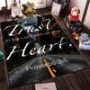 "Trust in the Lord Road Forest Scene Rug" Non-slip rug suitable for living room and bedroom sofas.