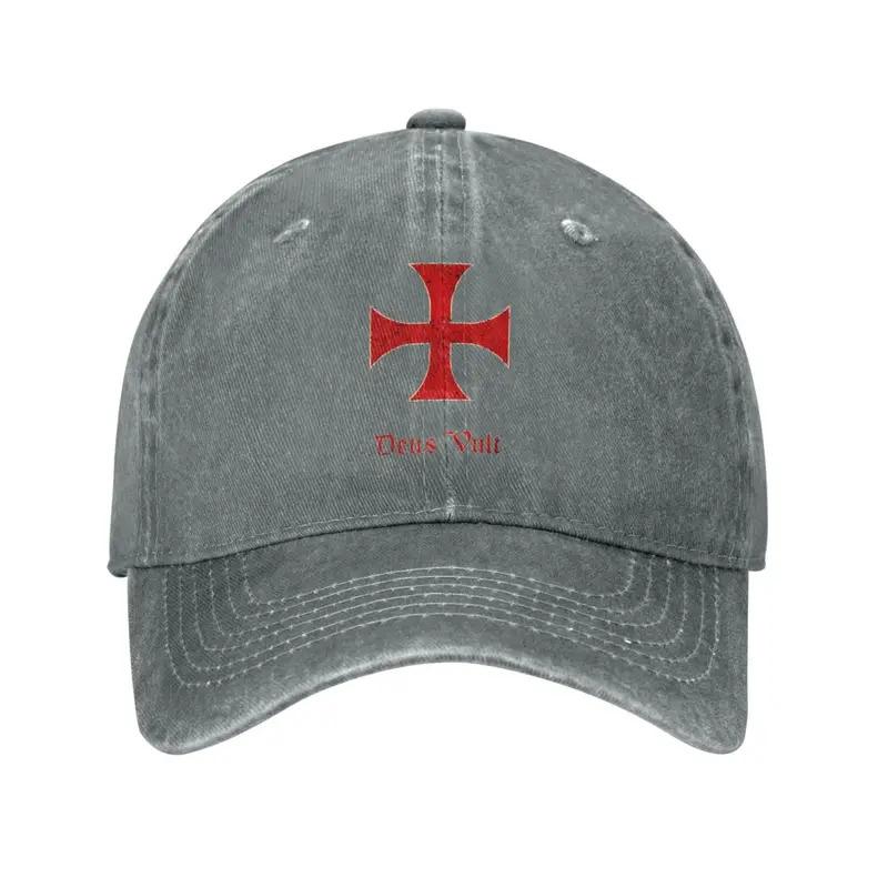 Templar Deus Vult Fashion Baseball Cap Peaked Cap Mens Hat Womens Cap Brand Cap