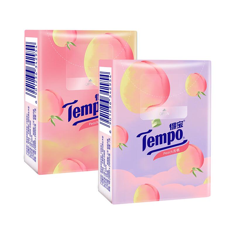 Мини-салфетки для лица Tempo, с ароматом персика