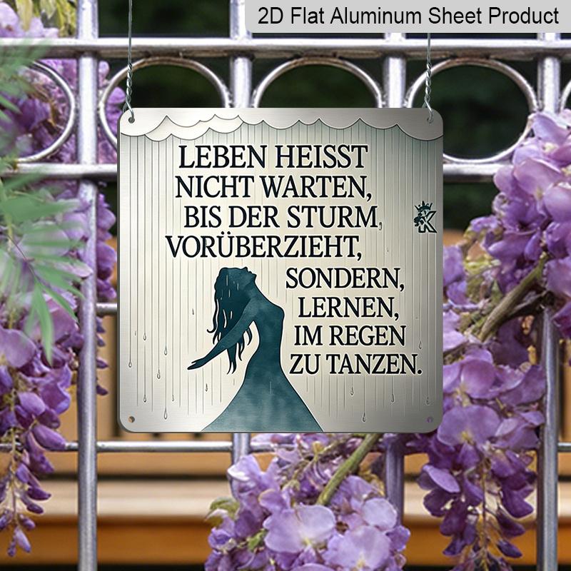 2D Flat 1pc, Vintage Metal Aluminum Decorative Plaque, Retro Style, Decoration for Bedroom, Office, Study, and Café, Heartfelt Gift for Friends and