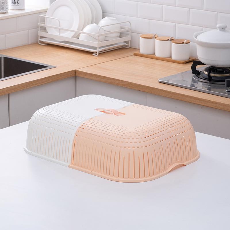 Складная Дышащая Прямоугольная Пыленепроницаемая Крышка для Блюд - Защита от Мух, Большой и Маленький Размеры