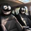 Съемные Улучшения Салона Автомобиля Забавное Выражение Чехлы на Подголовники Автомобиля, Эластичный Защитный Чехол на Сиденье, Универсальные Моющиеся Рукава с Пугающим Призрачным Лицом