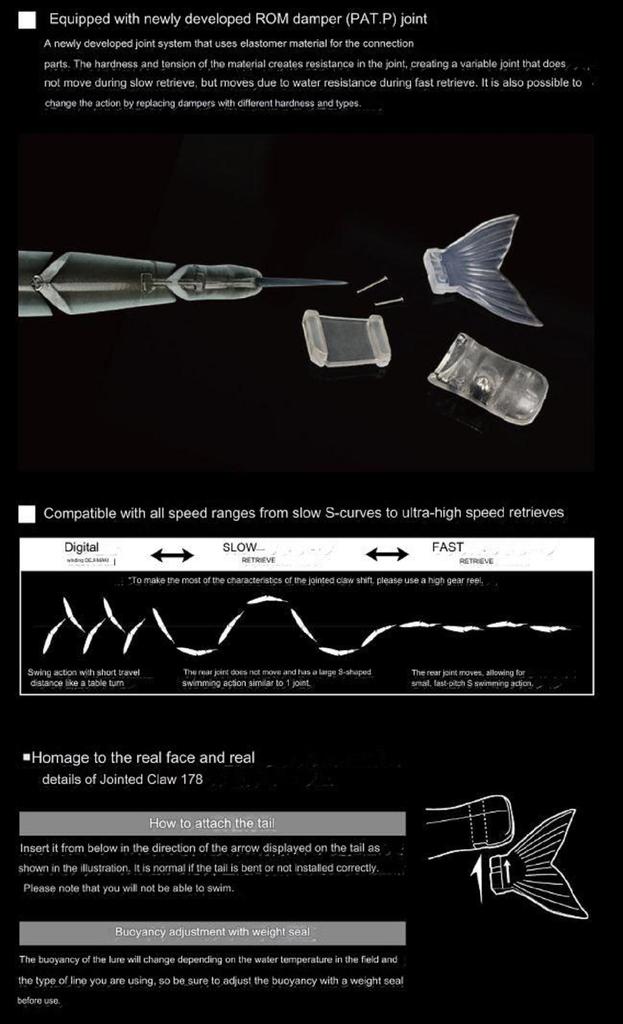 Gan Craft Плавающая приманка Jointed Claw Shift 183 Type F U-19 (1335)