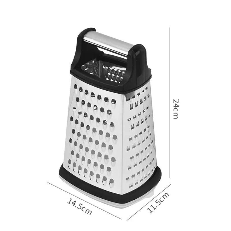Stainless Steel Four-side Grater with Container Box Vegetable Slicer Potato Cheese Grater Kitchen Multipurpose Vegetable Cutter
