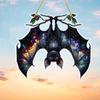 Gothic Bat Window Hanging Ornament Imitation Stained Glass Style Bat Hanger Pendant  Gift