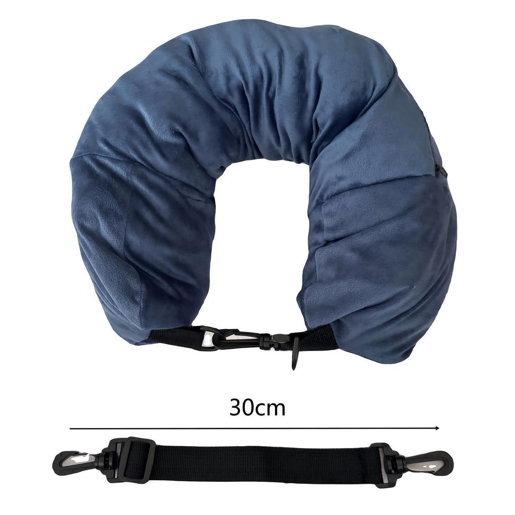 Multi-Position Travel Pillow with U-Shape Support-Plush Cushion for Neck&Back Ideal for Planes Trains &Automobiles Can Be Filled