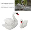 2pcs Small Resin Swan Ornaments Resin Cake Topper Set Swan Decorations  Garden Pond Use